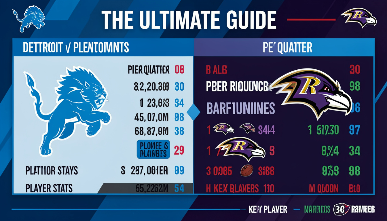 detroit lions vs baltimore ravens match player stats
