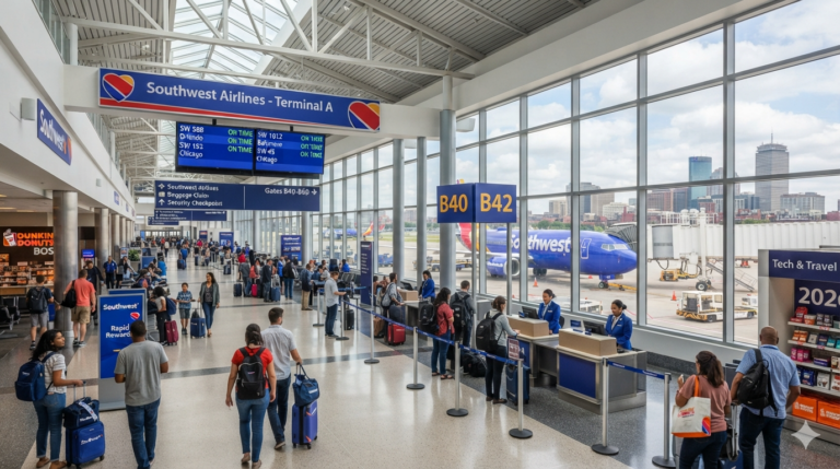 boston logan airport terminal southwest airlines